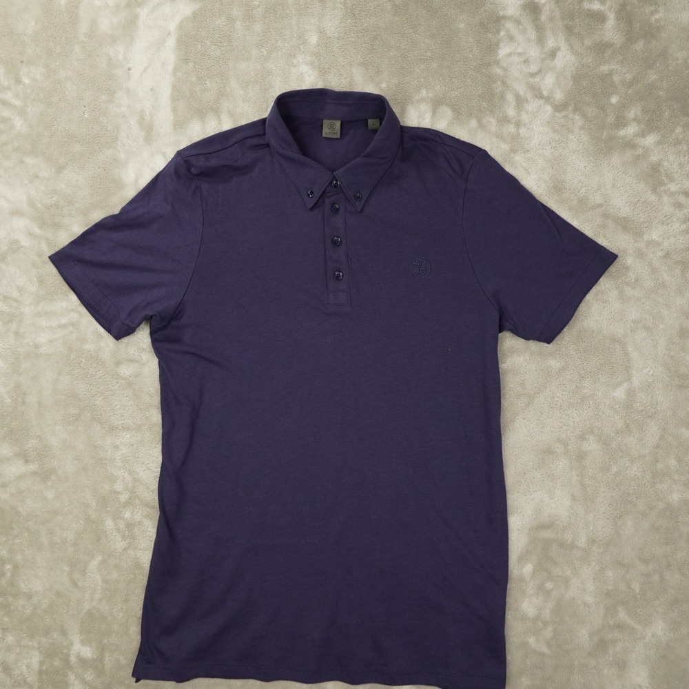 G/Fore Polo Shirt Men's Large Purple Short Sleeve Drytex Golf‎ Preppy